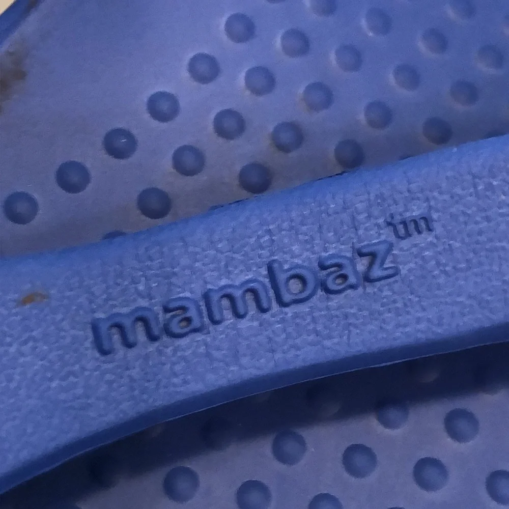 Mambaz Mens Blue Flip Flop thong Sandals plastic comfortable casual summer SZ 11